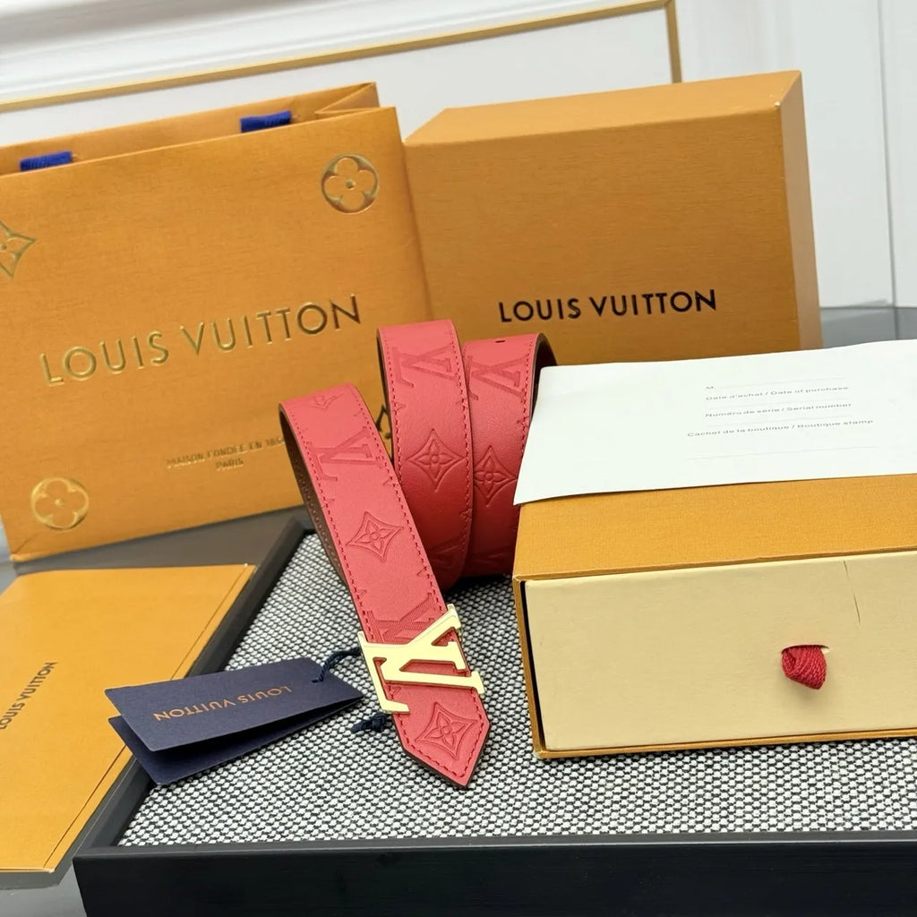 Louis Vuitton Red Belt - Hình 5