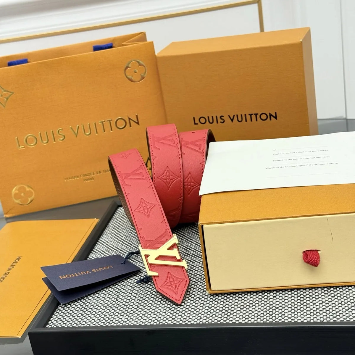 Louis Vuitton Red Belt - Hình 5