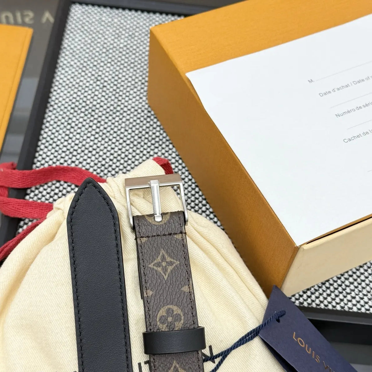 Louis Vuitton Monogram Eclipse Belt silver - Hình 2