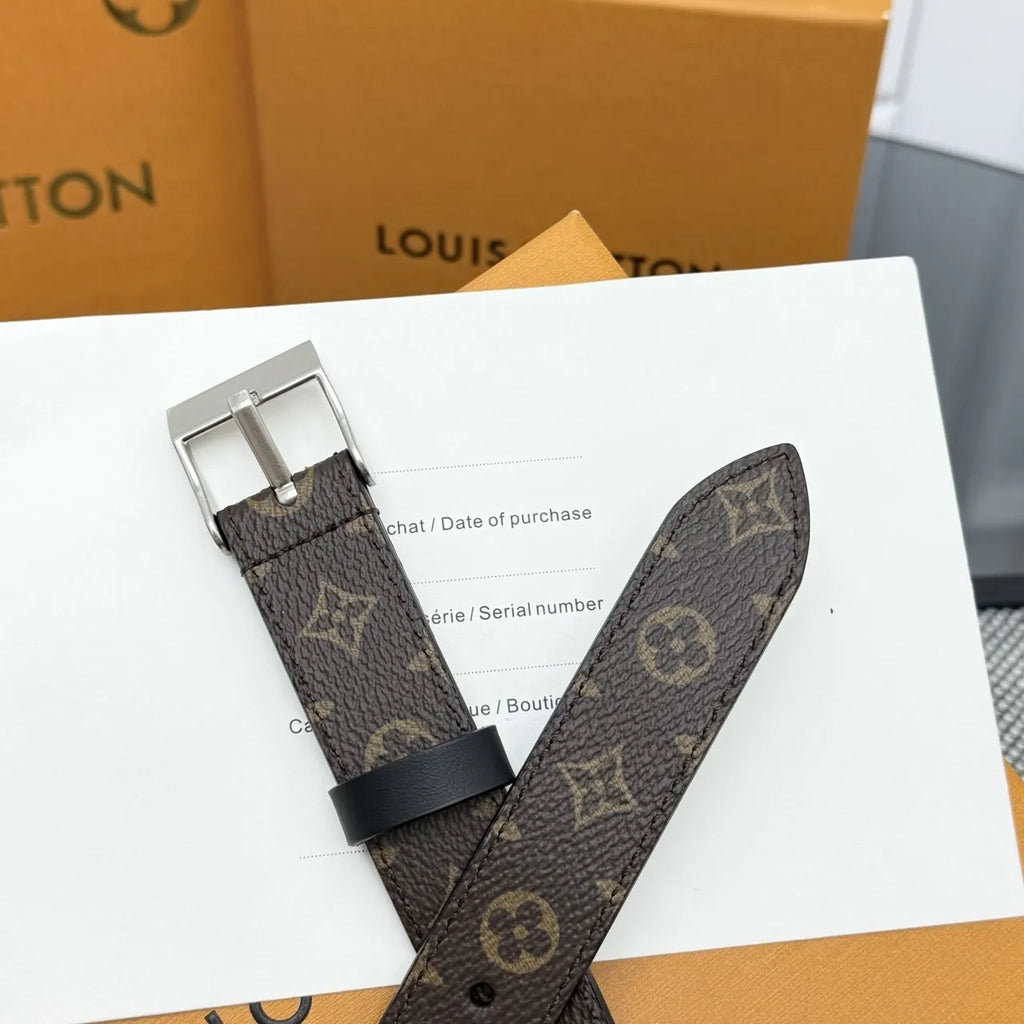 Louis Vuitton Monogram Eclipse Belt silver - Hình 3