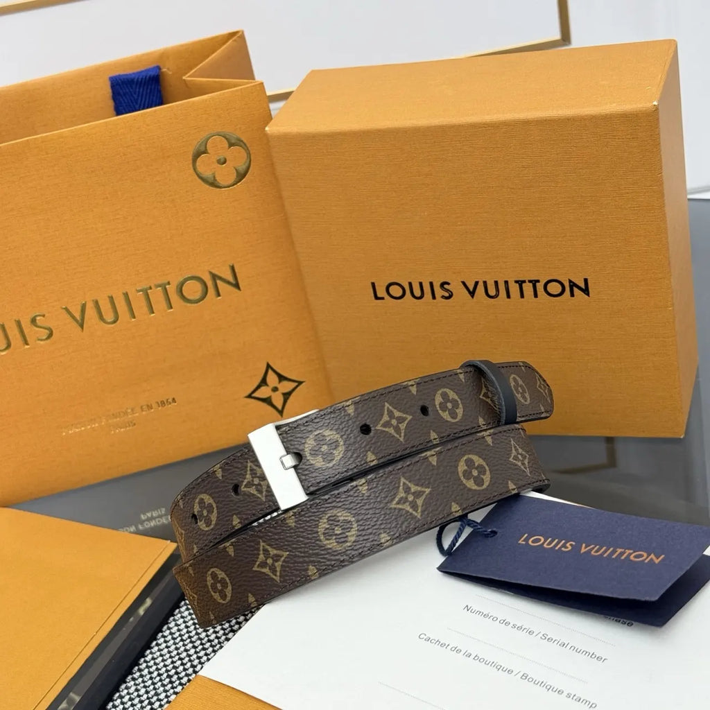 Louis Vuitton Monogram Eclipse Belt silver - Hình 4