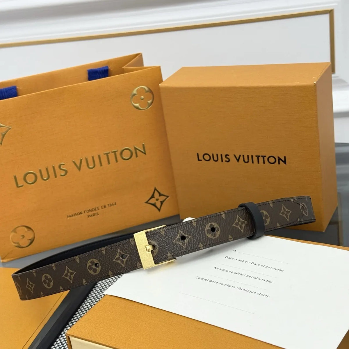 reversible Louis Vuitton Monogram Belt