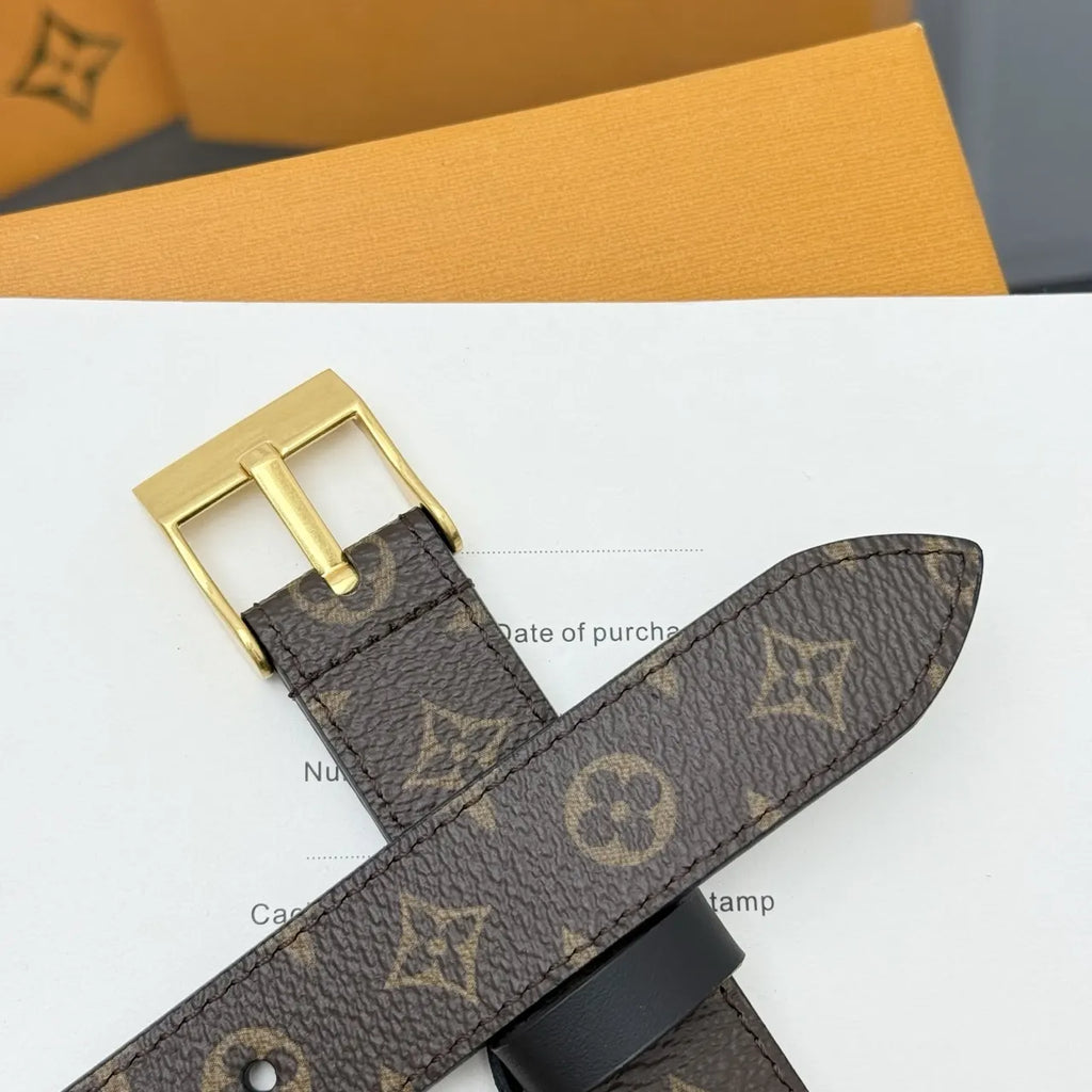 reversible Louis Vuitton Monogram Belt - Hình 3