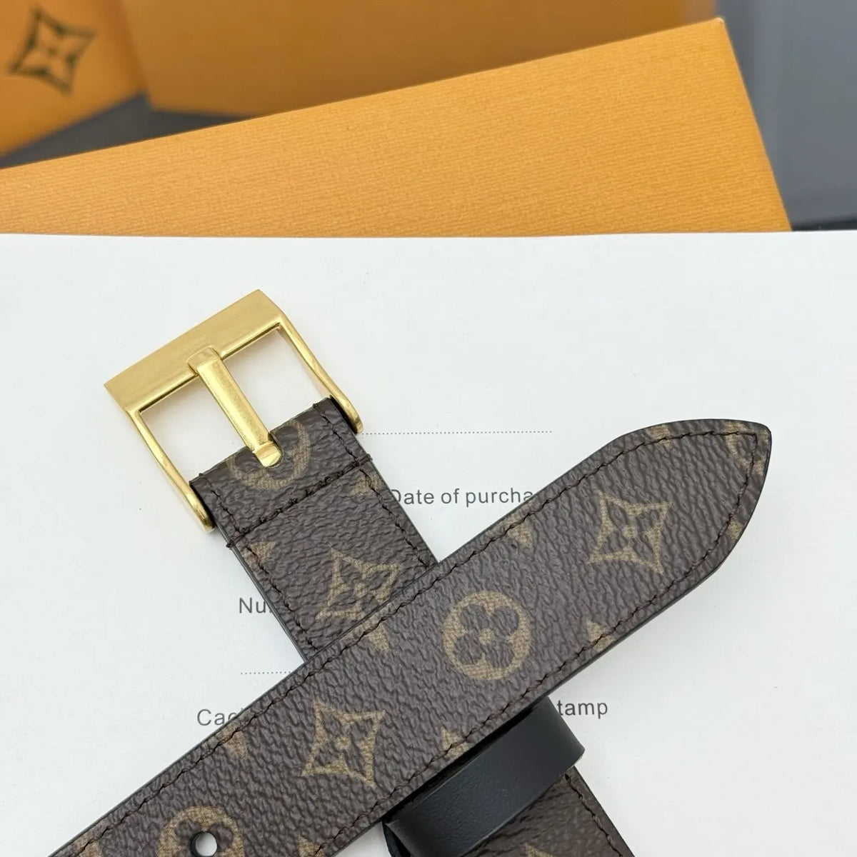 reversible Louis Vuitton Monogram Belt - Hình 3