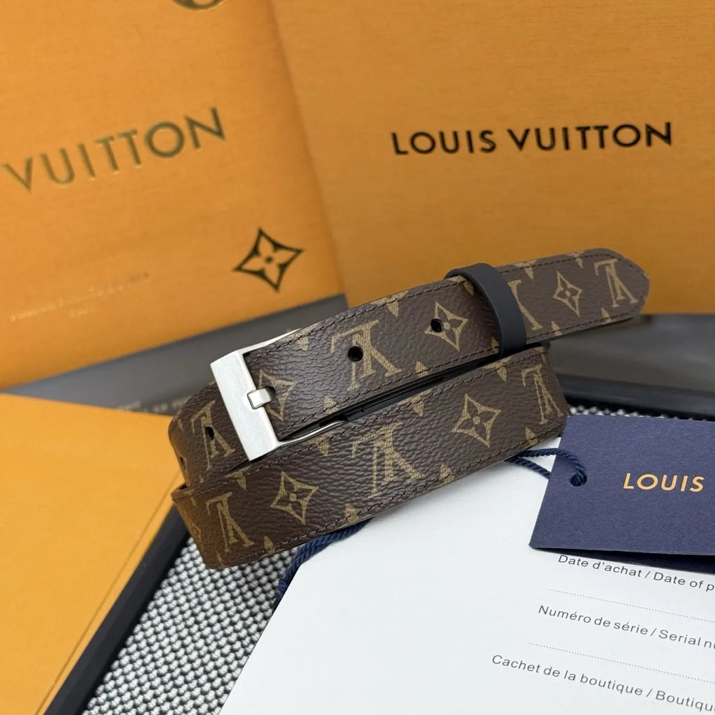 monogram Louis Vuitton Reversible Belt - Hình 4