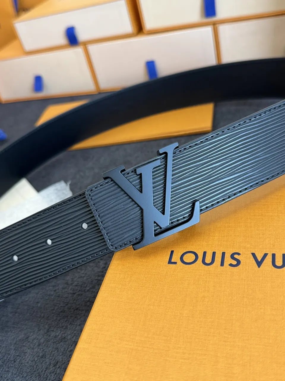 Louis Vuitton Black Epi Leather Belt