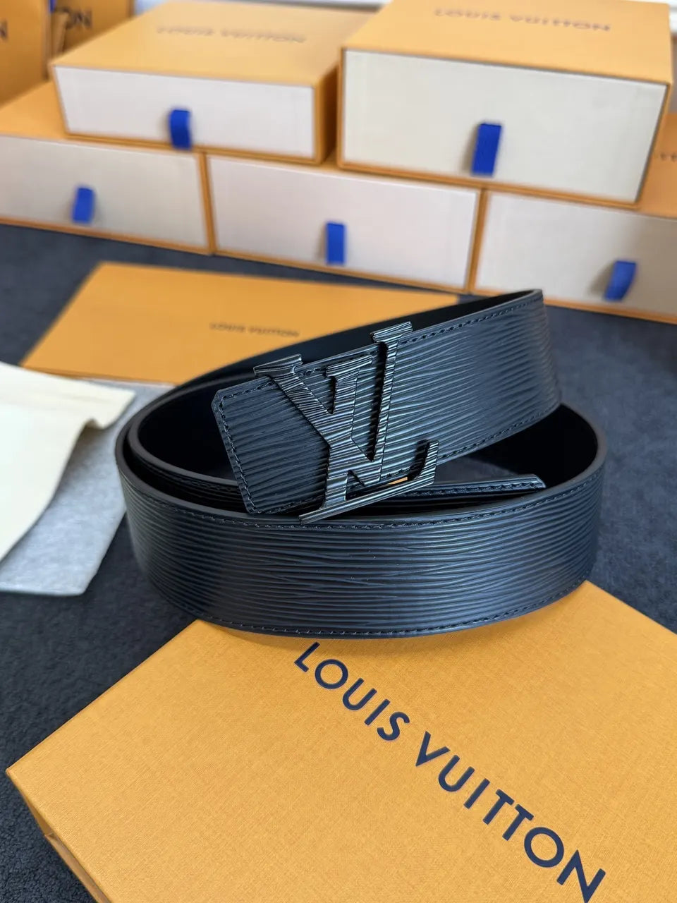 Louis Vuitton Black Epi Leather Belt