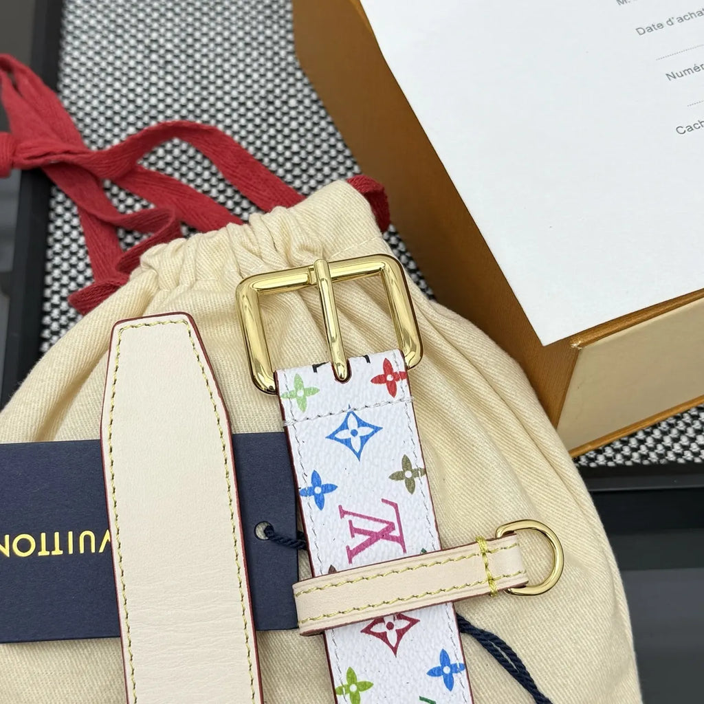 white Louis Vuitton Multicolor Belt - Hình 3