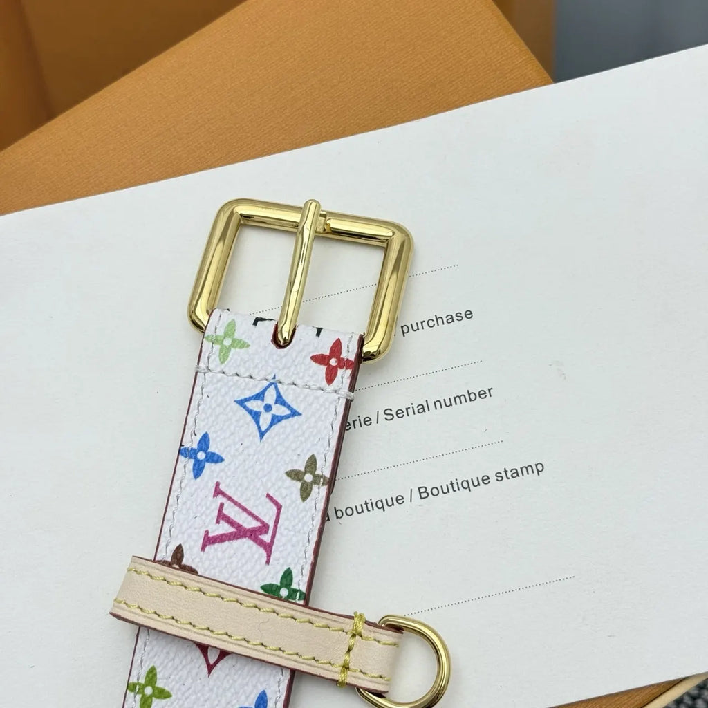 white Louis Vuitton Multicolor Belt - Hình 4