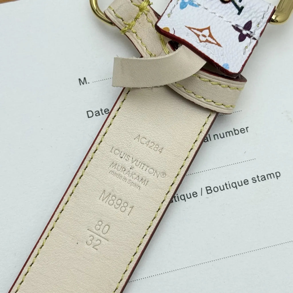 white Louis Vuitton Multicolor Belt - Hình 5