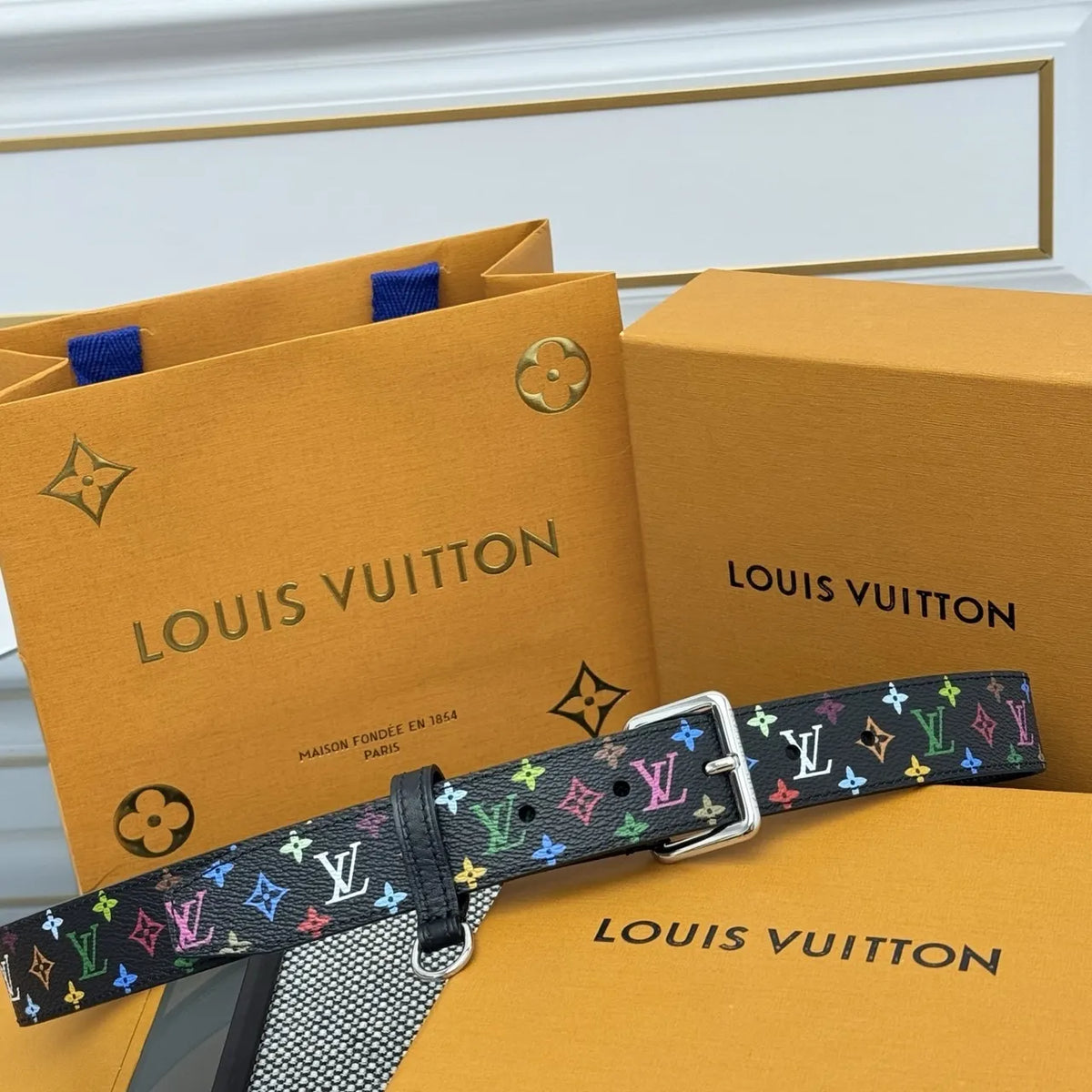 Louis Vuitton Multicolor Monogram Belt - Hình 4