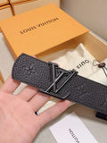 Louis Vuitton Black Taurillon Leather Belt