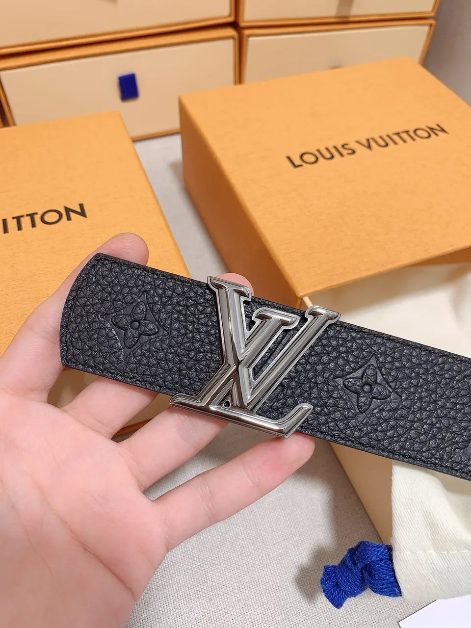 Louis Vuitton Monogram Silver Belt - Hình 2