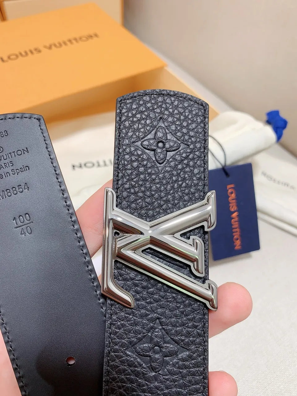 Louis Vuitton Monogram Silver Belt - Hình 4