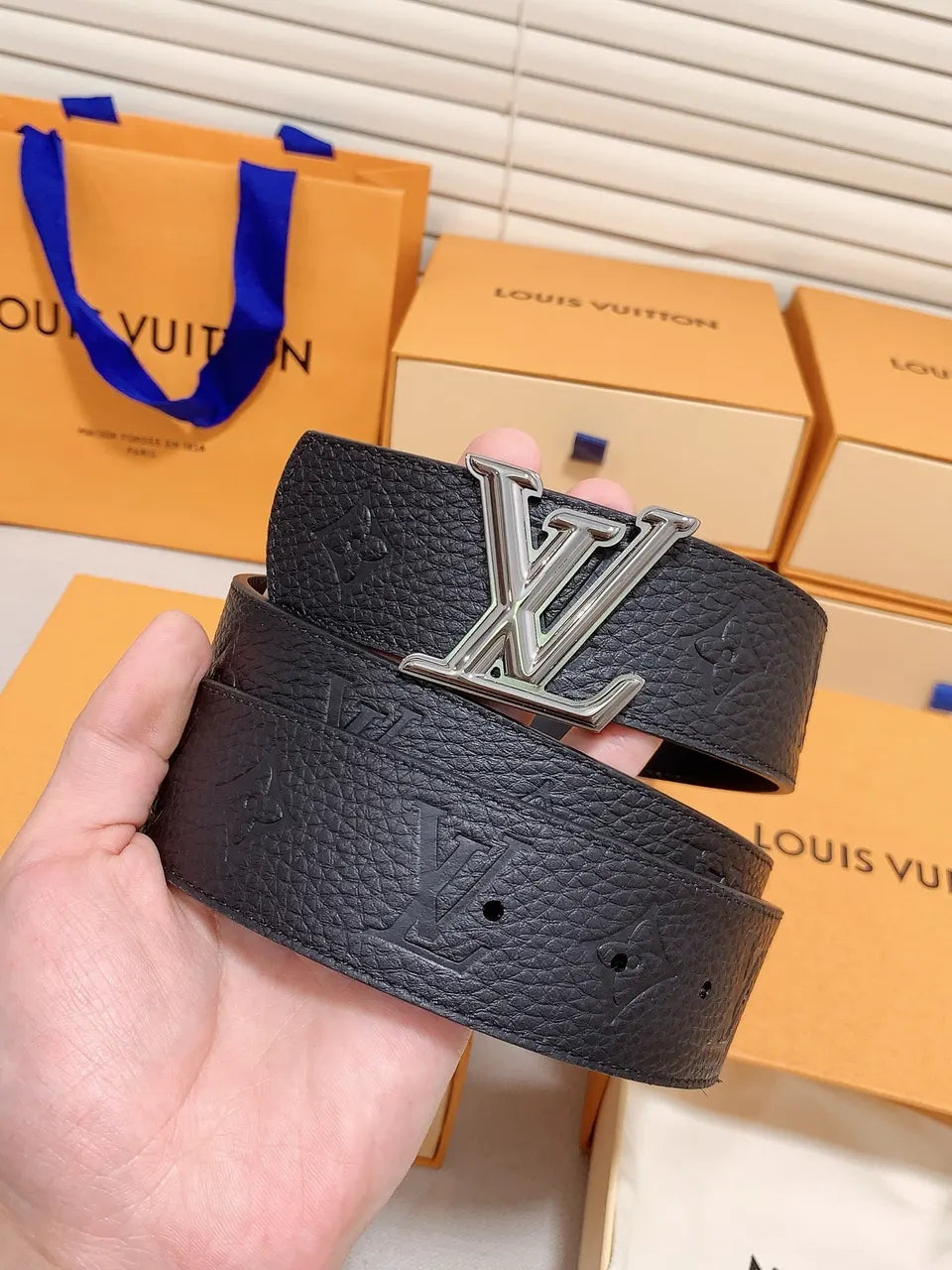 Louis Vuitton Monogram Silver Belt - Hình 8