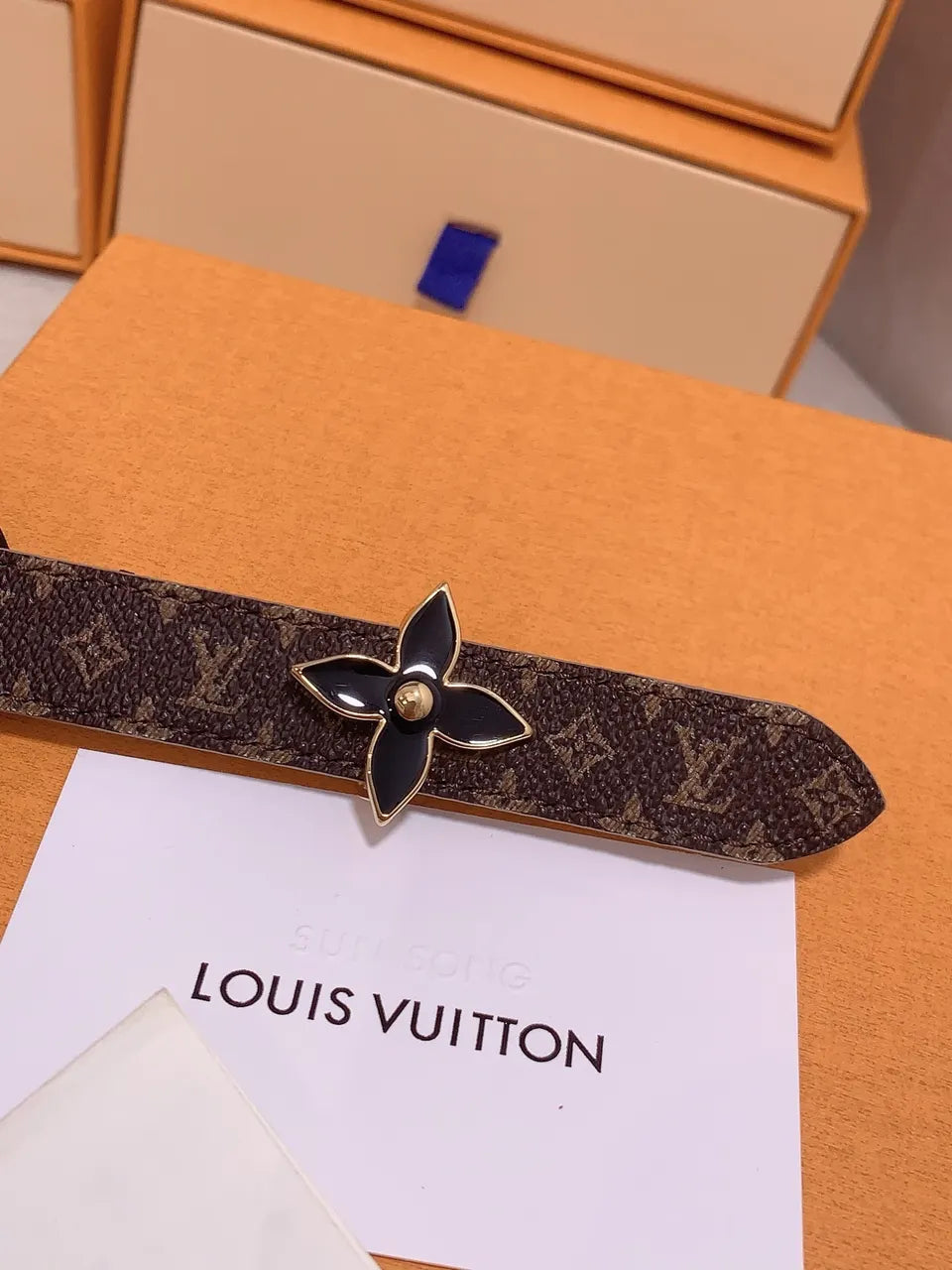 Louis Vuitton Flower Belt Brown - Hình 2