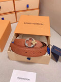 clover Louis Vuitton Tan Leather Belt