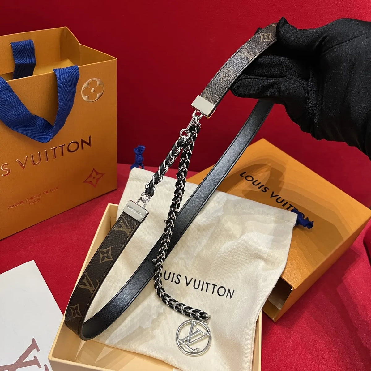 Louis Vuitton Monogram Chain Belt - Hình 4