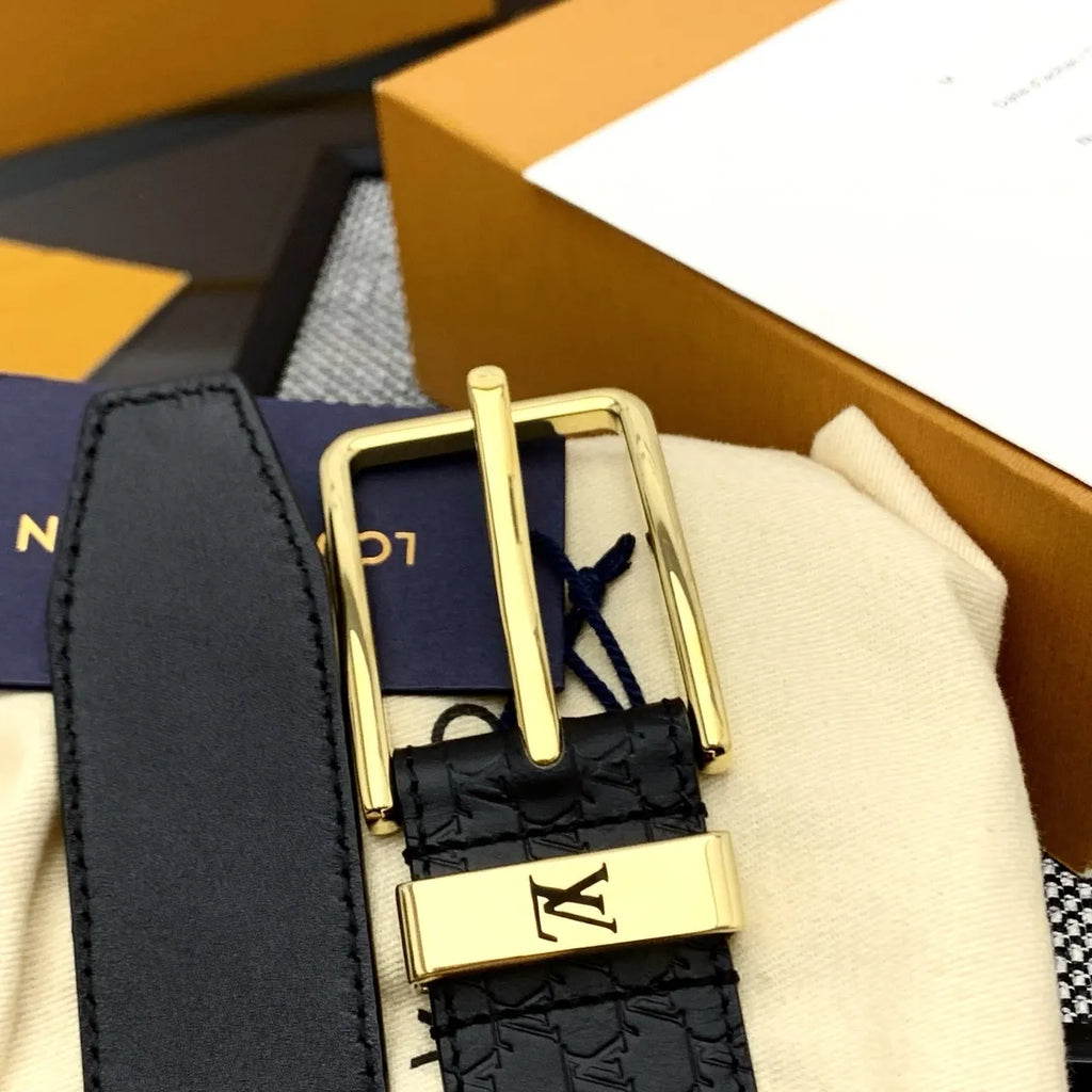 monogram Louis Vuitton Embossed Belt - Hình 5
