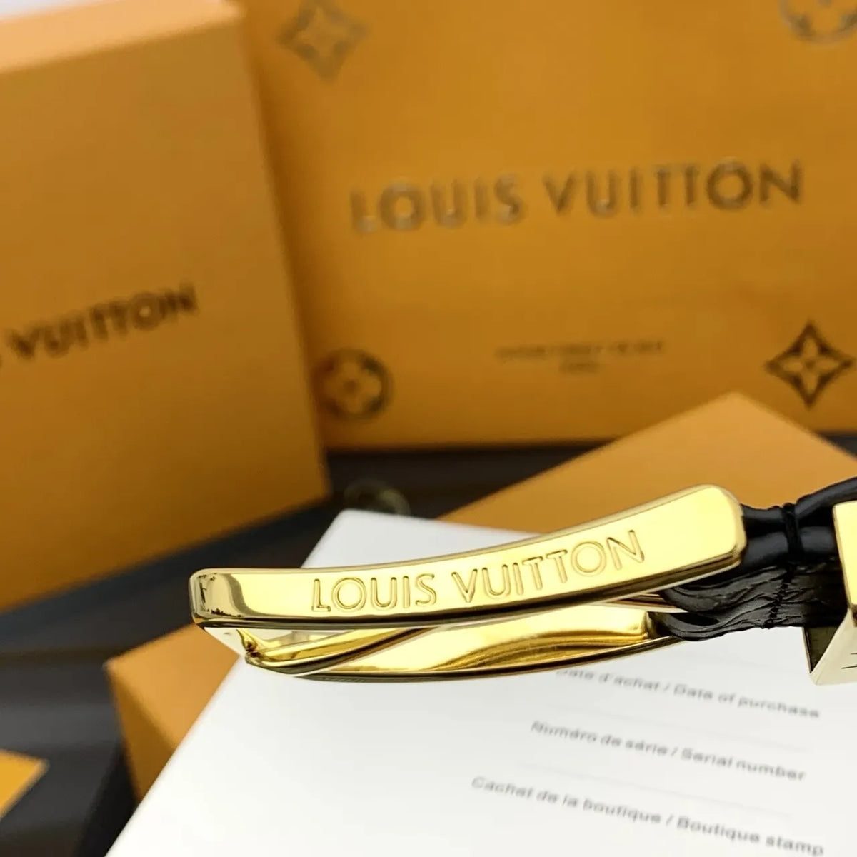monogram Louis Vuitton Embossed Belt - Hình 6