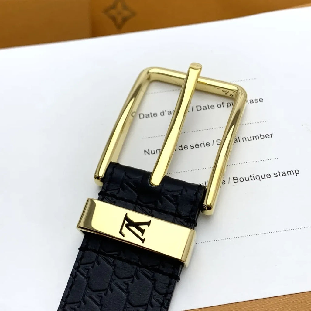 monogram Louis Vuitton Embossed Belt - Hình 7