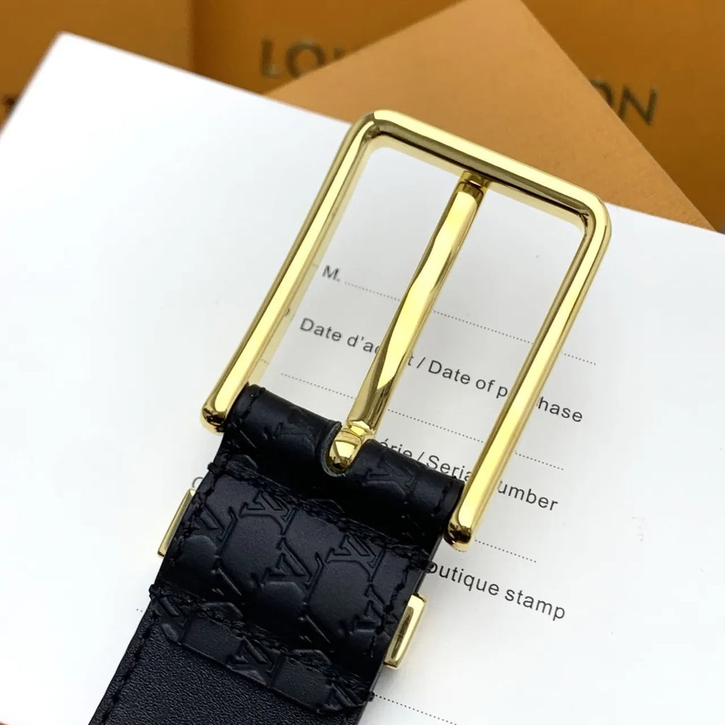 monogram Louis Vuitton Embossed Belt - Hình 8