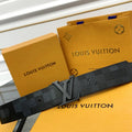 matte Louis Vuitton Damier Graphite Belt