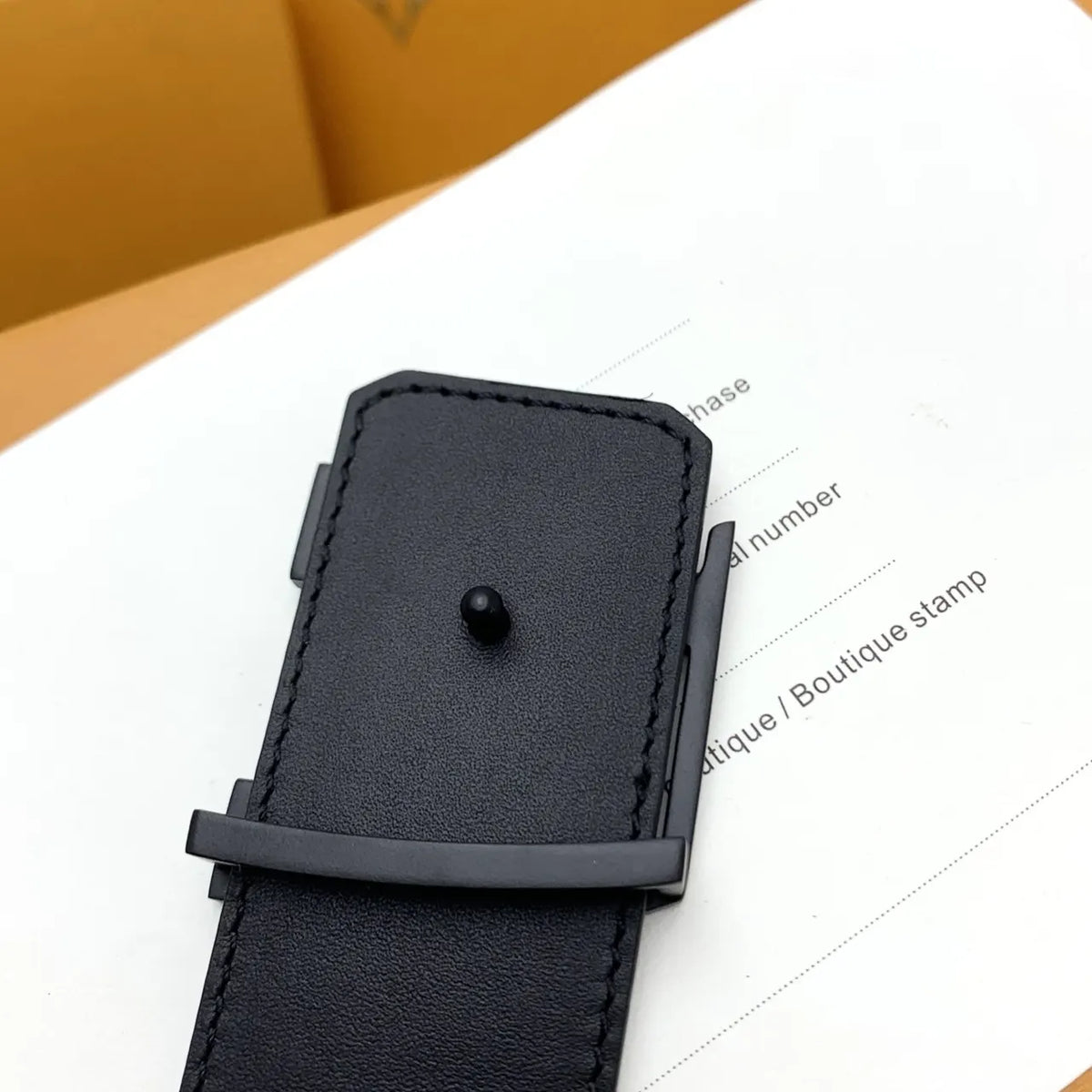 matte Louis Vuitton Damier Graphite Belt - Hình 8