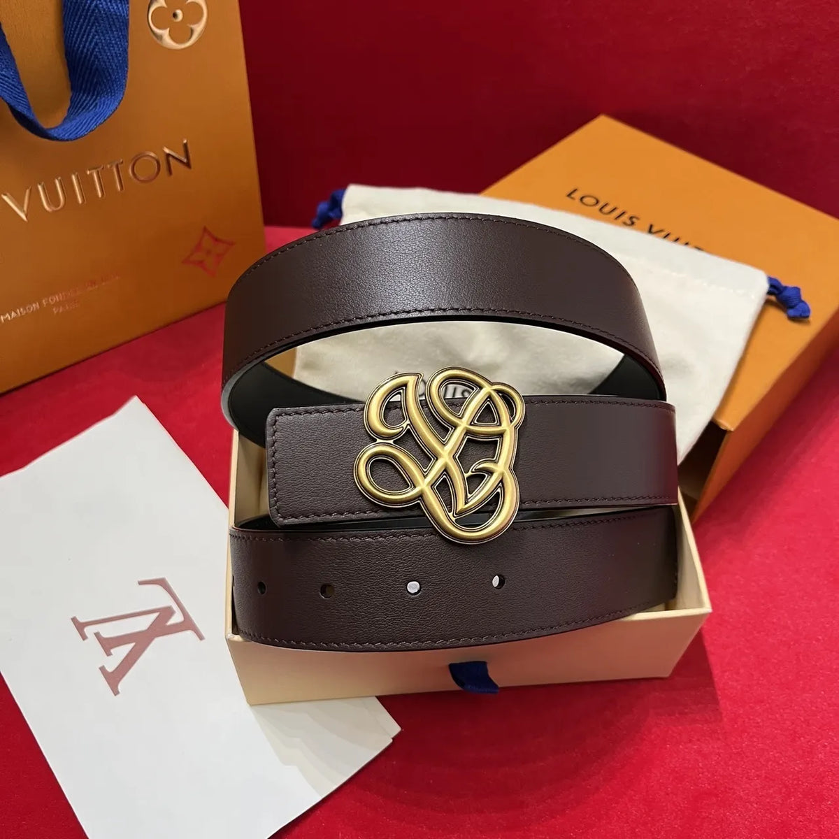 Loewe Dark Brown Leather Belt