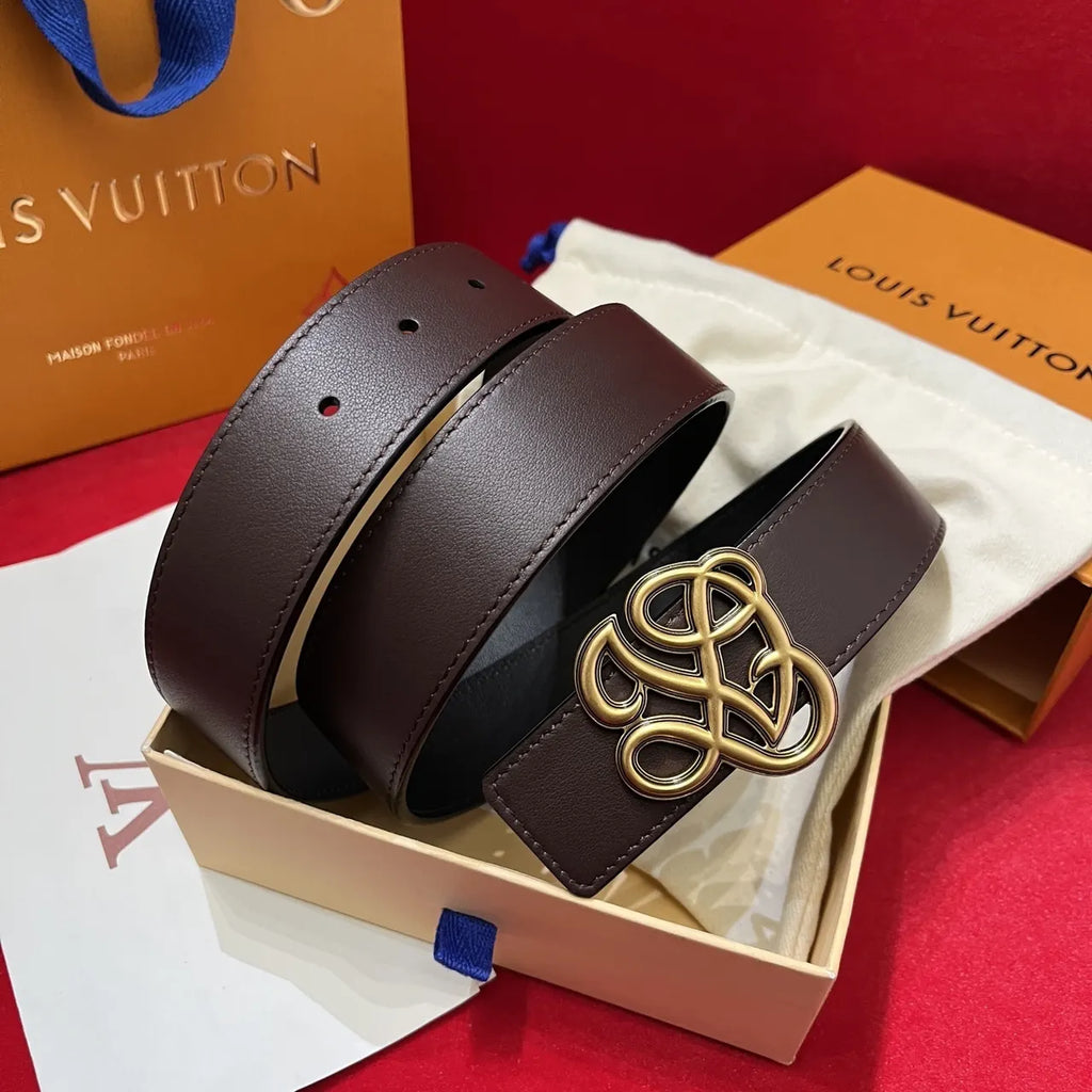 Loewe Dark Brown Leather Belt - Hình 7