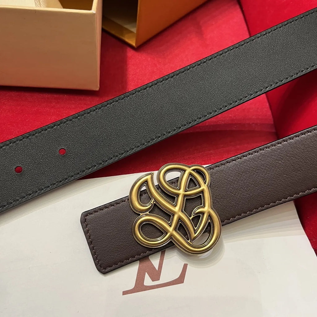 Loewe Dark Brown Leather Belt - Hình 8