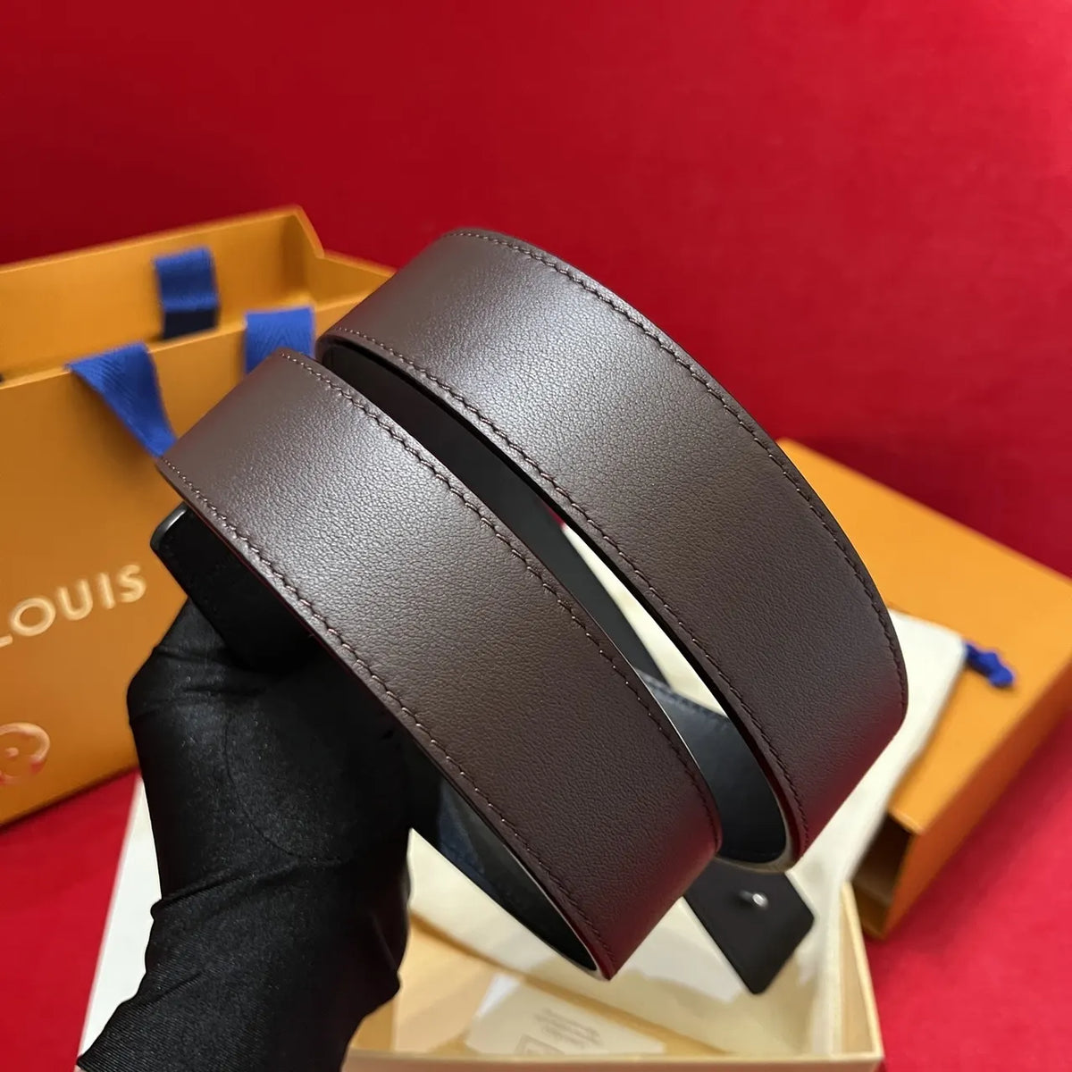 Loewe Brown Leather Belt - Hình 3