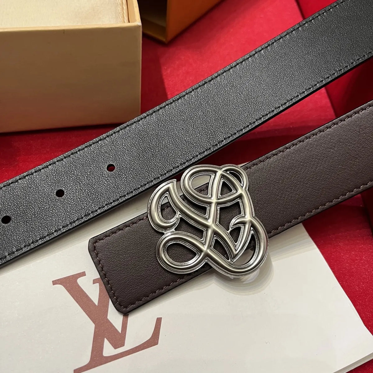 Loewe Brown Leather Belt - Hình 4
