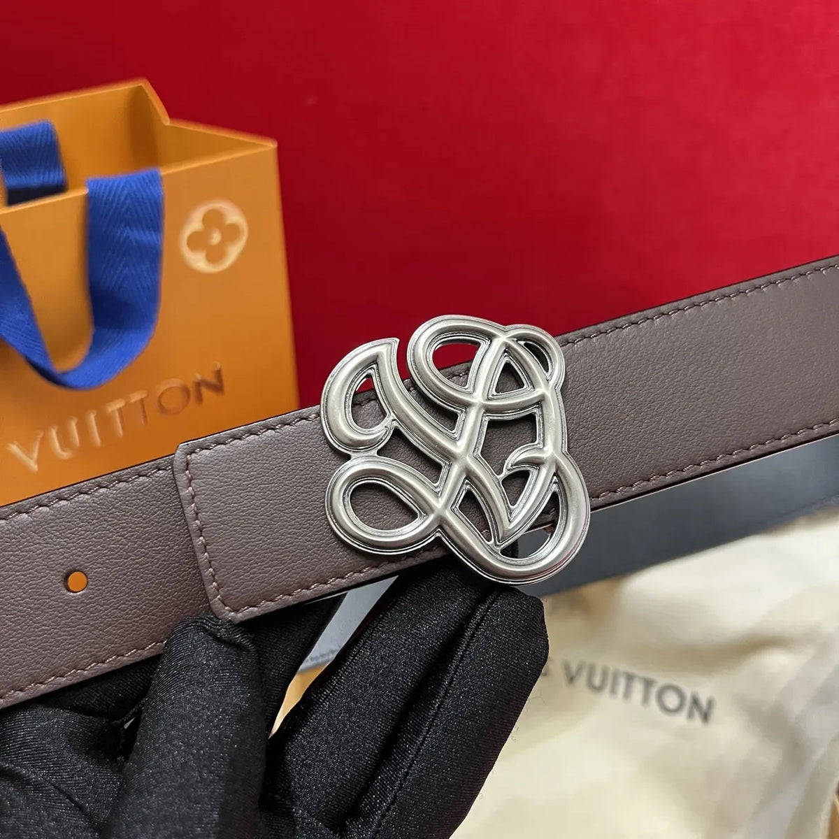 Loewe Brown Leather Belt - Hình 7