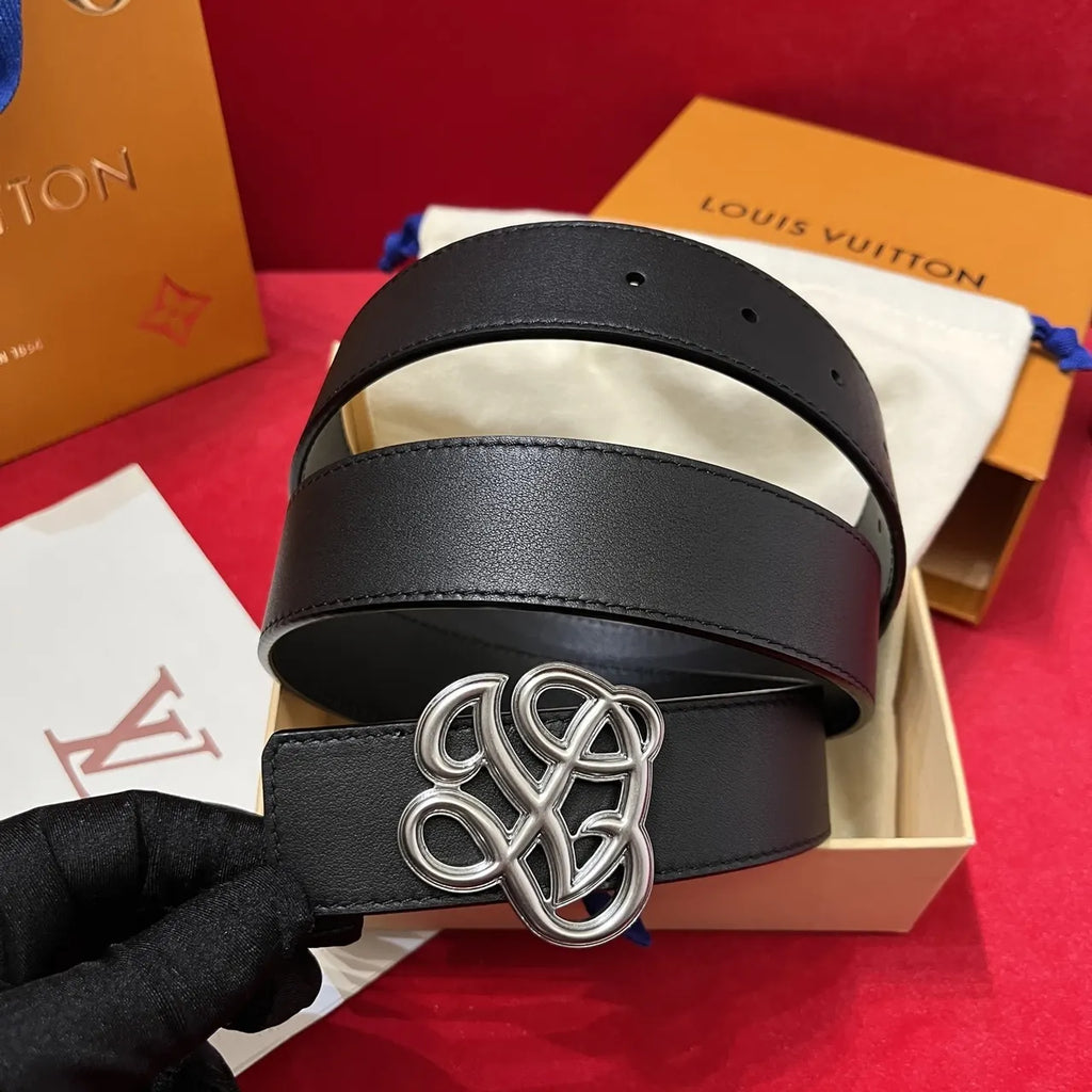 Loewe Black Leather Belt - Hình 7