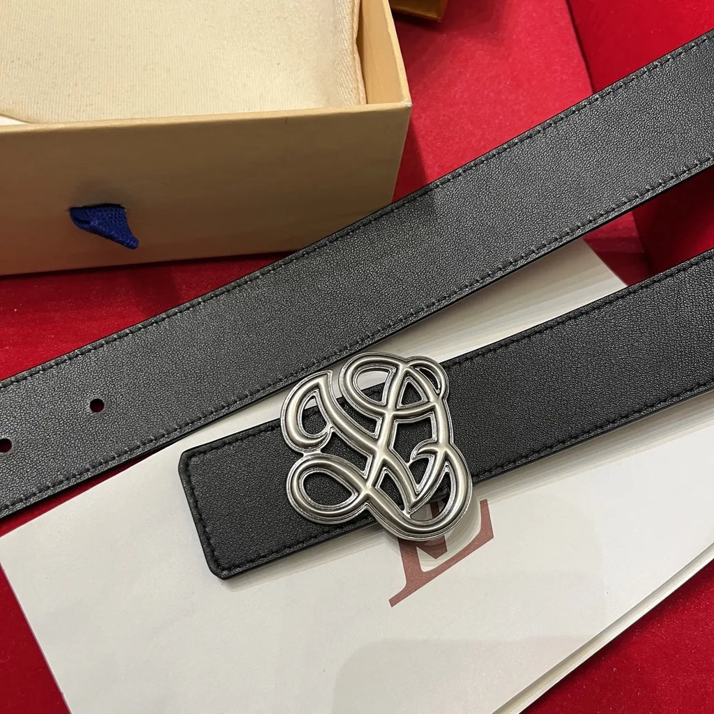 Loewe Black Leather Belt - Hình 8