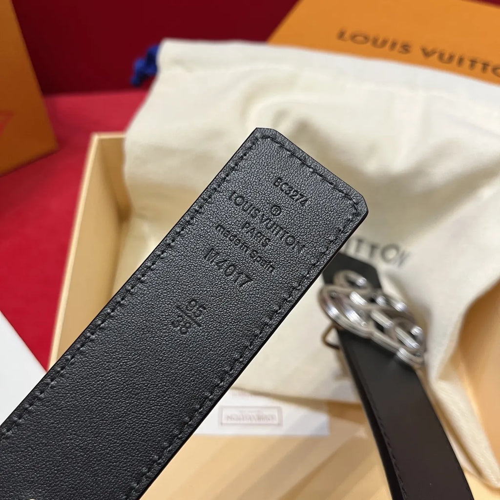 Loewe Black Leather Belt - Hình 9