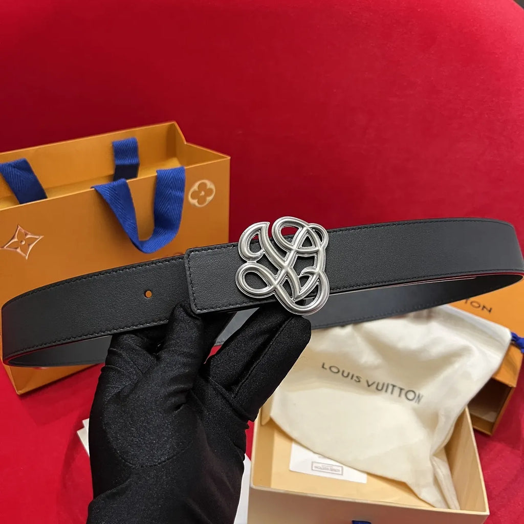 Loewe Black Leather Belt - Hình 10