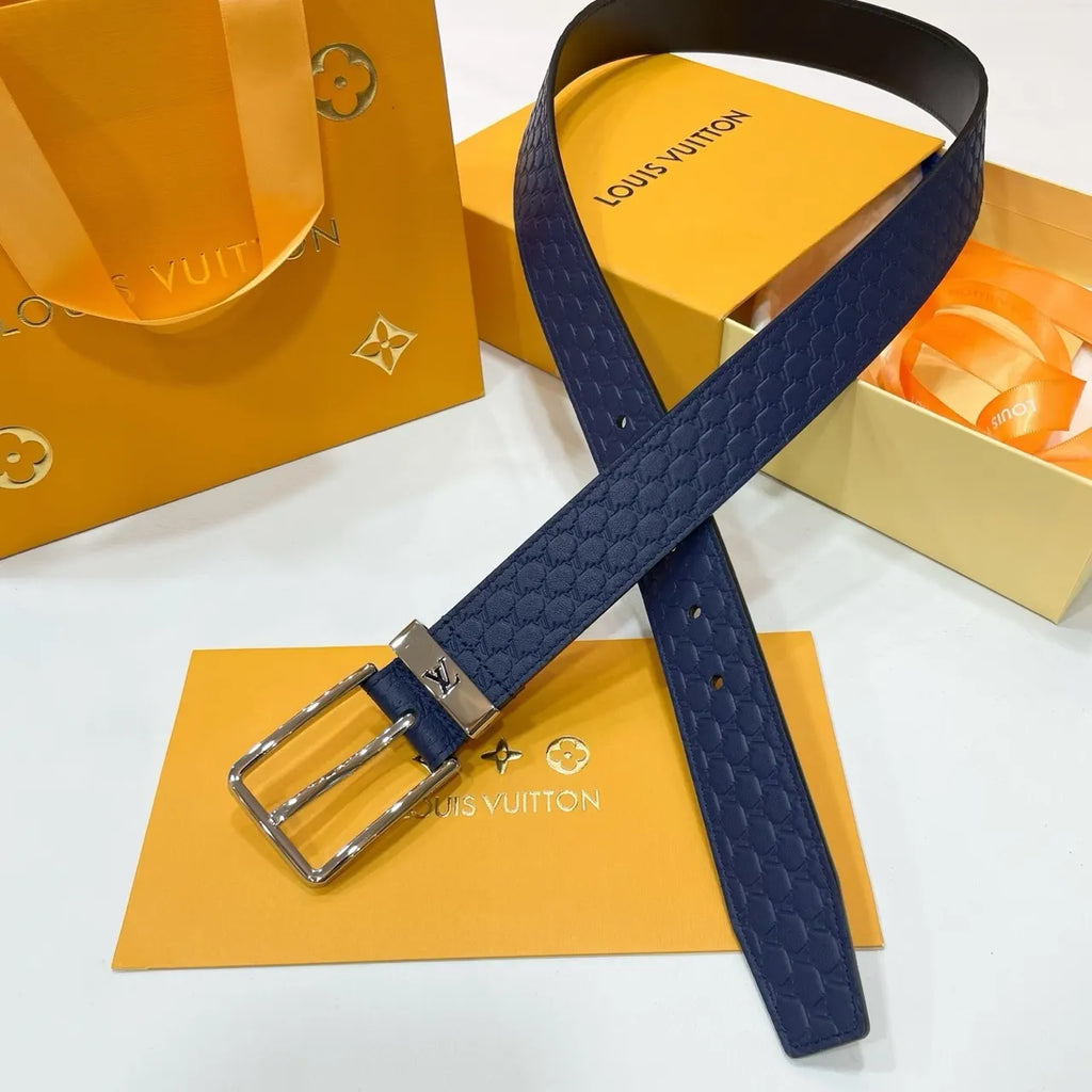 blue Louis Vuitton Navy Belt