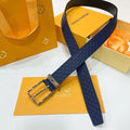 blue Louis Vuitton Navy Belt