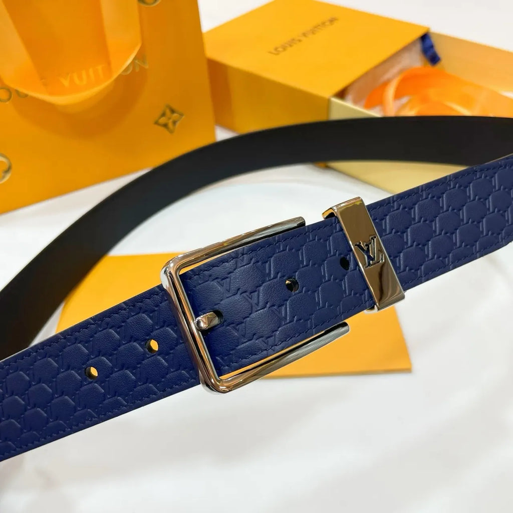 blue Louis Vuitton Navy Belt - Hình 3