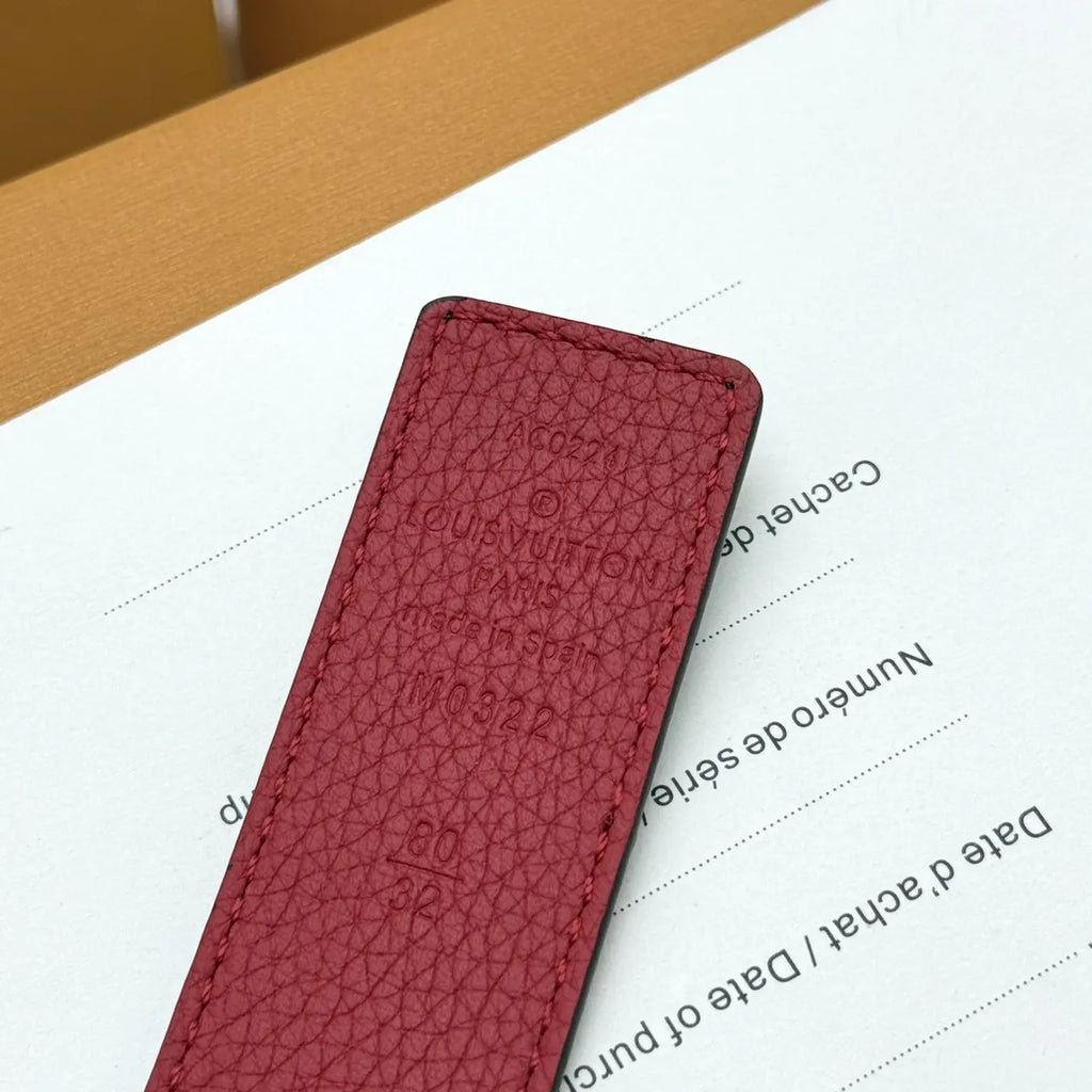 brown Louis Vuitton Monogram Belt - Hình 6