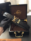Black Crocodile Belt Gold Buckle