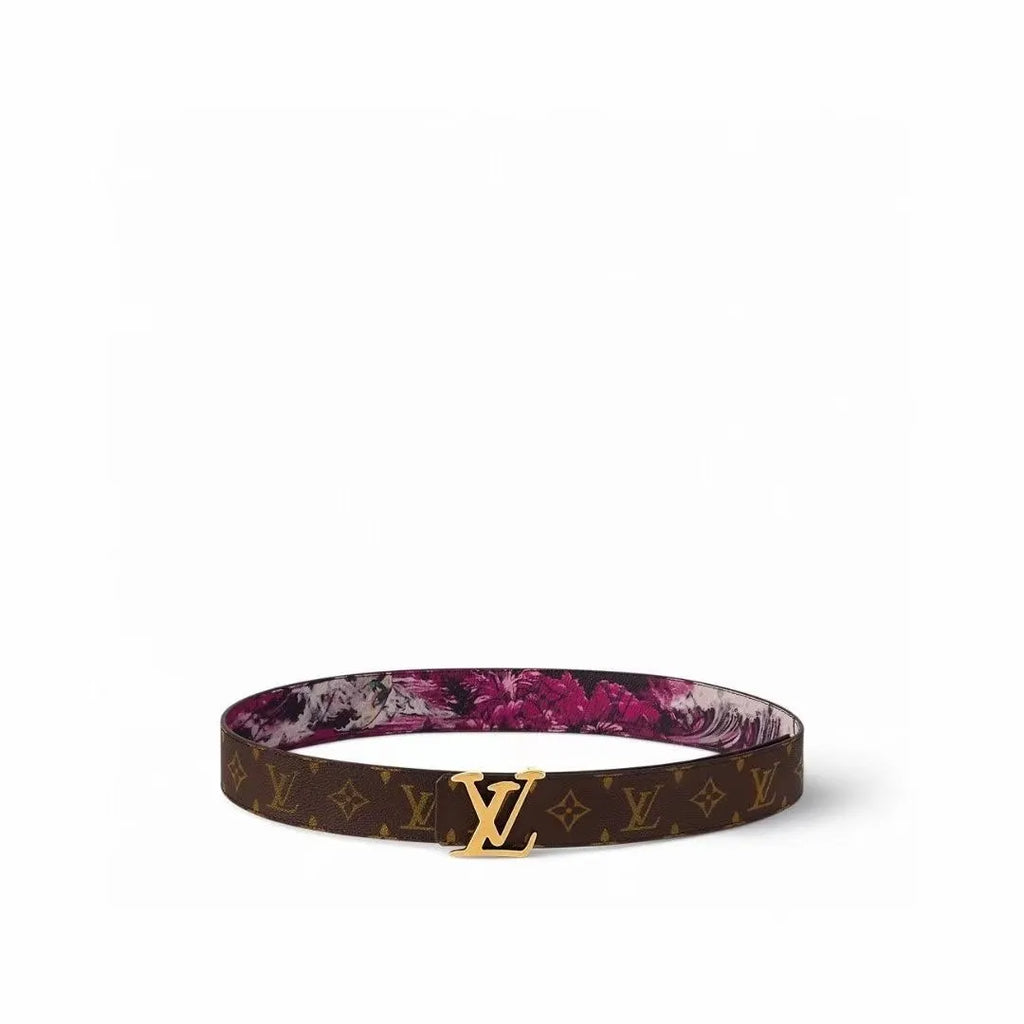 LV Violet Floral Belt Gold - Hình 3