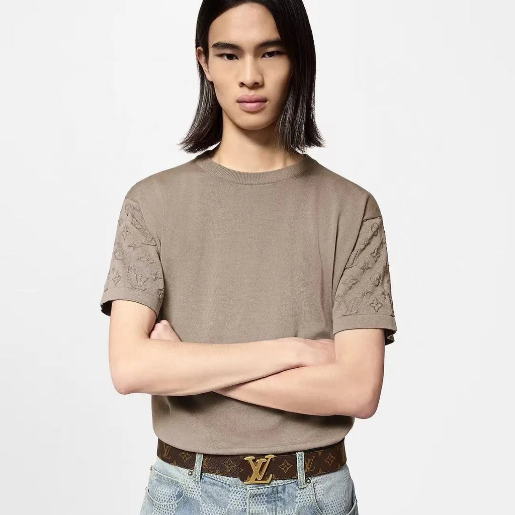 LV Violet Floral Belt Gold - Hình 4