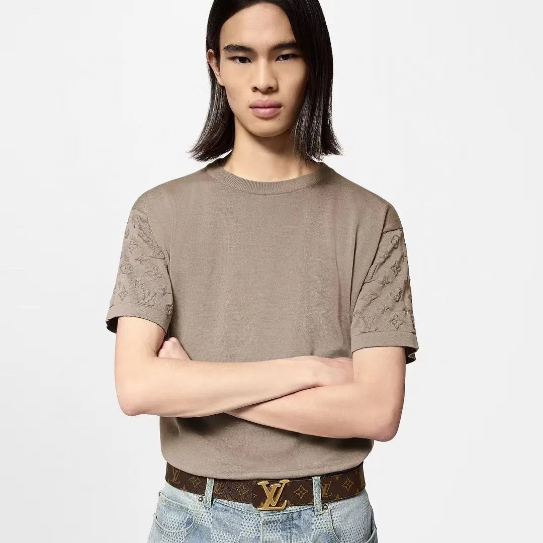 LV Violet Floral Belt Gold - Hình 4