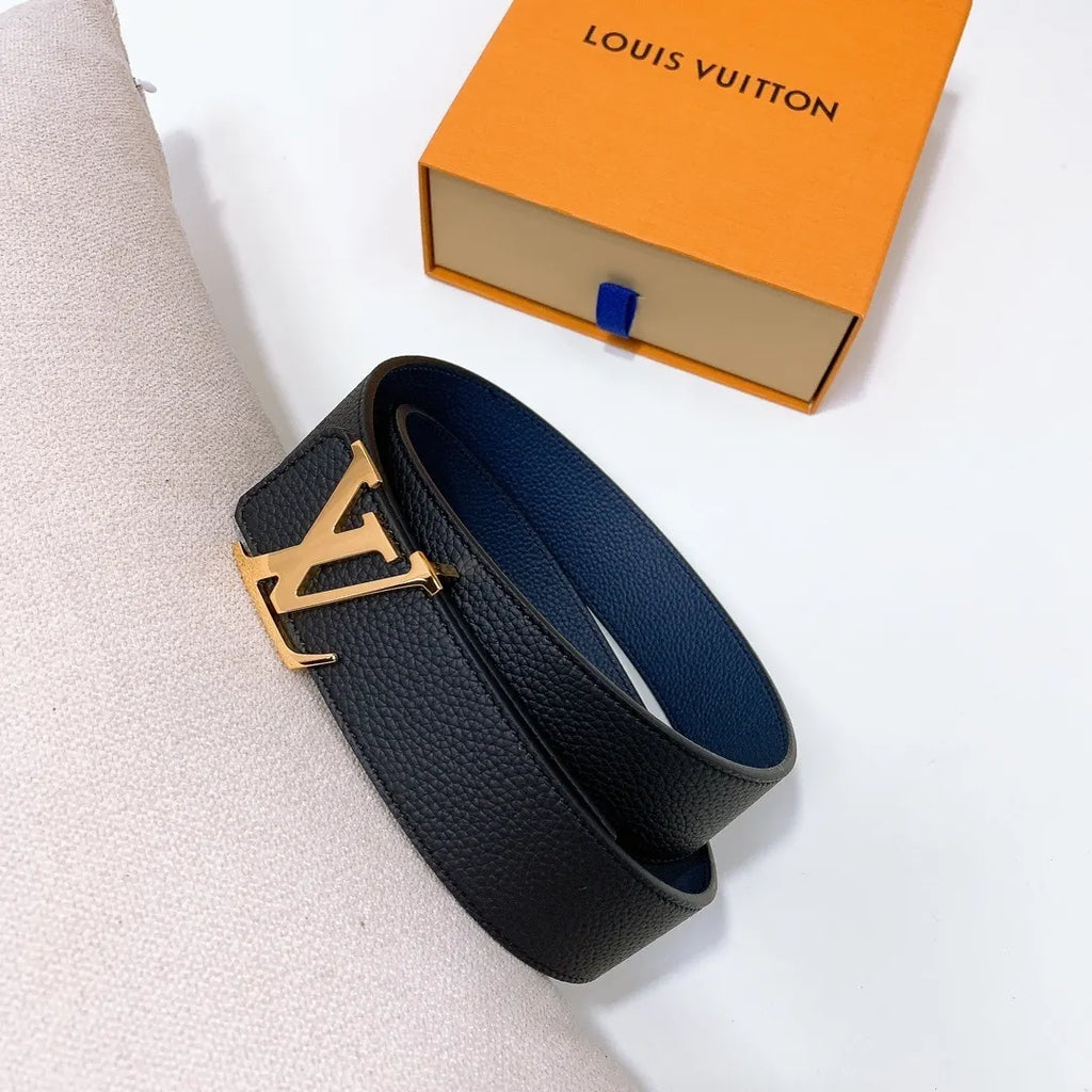 Louis Vuitton Black Leather Reversible Belt