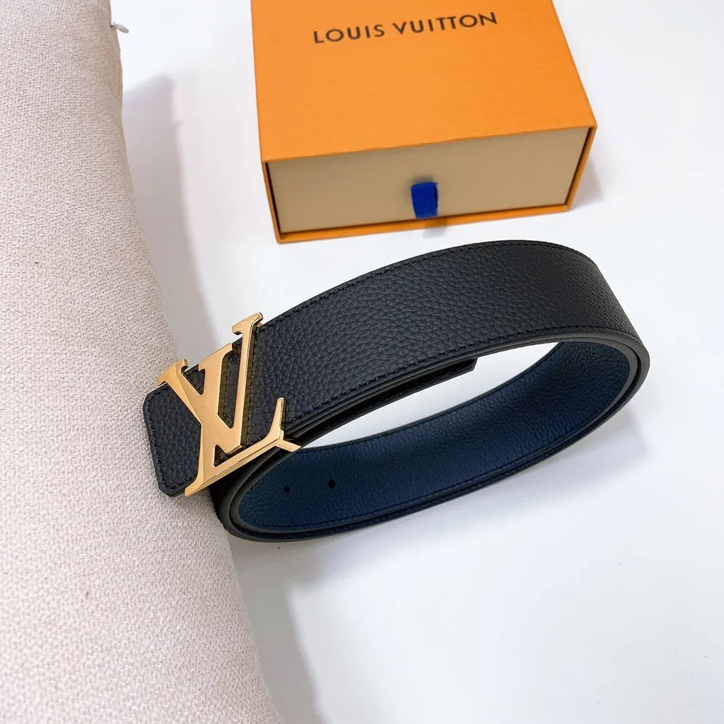 Louis Vuitton Black Leather Reversible Belt - Hình 4
