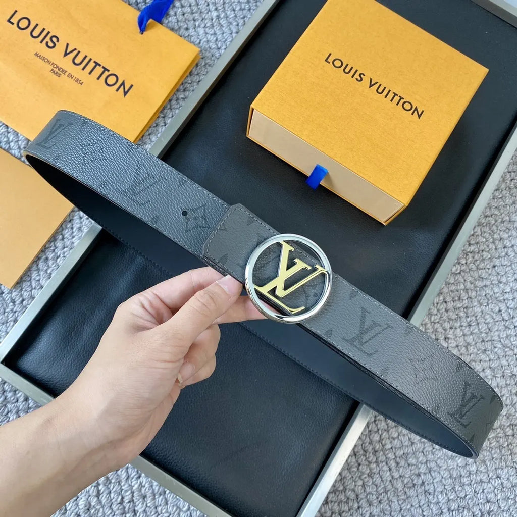 Louis Vuitton Gray Monogram Belt - Hình 2