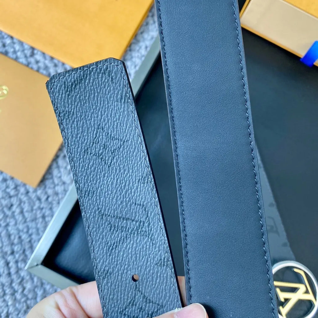 Louis Vuitton Gray Monogram Belt - Hình 5